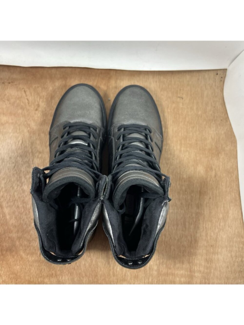 Supra Muska 001 Skytop Gray High Top Lace Up Skate Shoes Men Size 10.5 - Picture 5 of 8